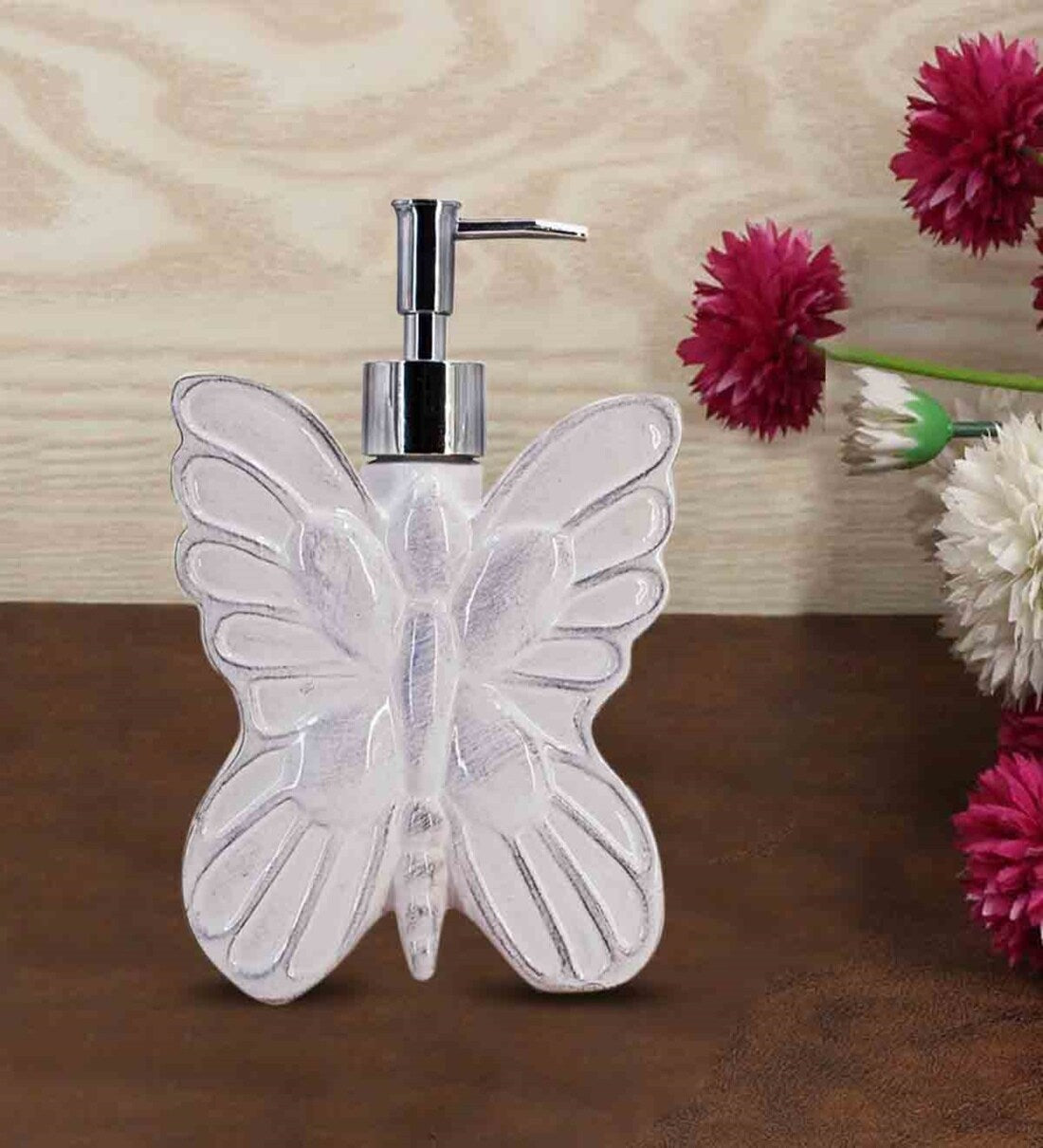 Butterfly Ceramic Soap Dispenser For Bathroom -Random Color-1 PC-BY APT