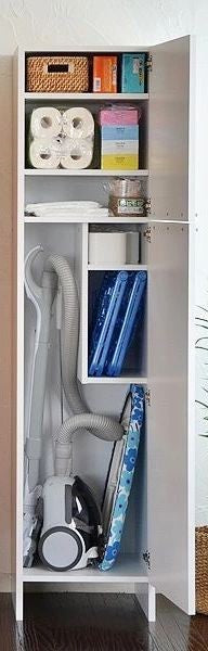 Fridge Size Bathroom Storage Cabinet / Vacuum Cleaner & Iron Board Stand By Miza