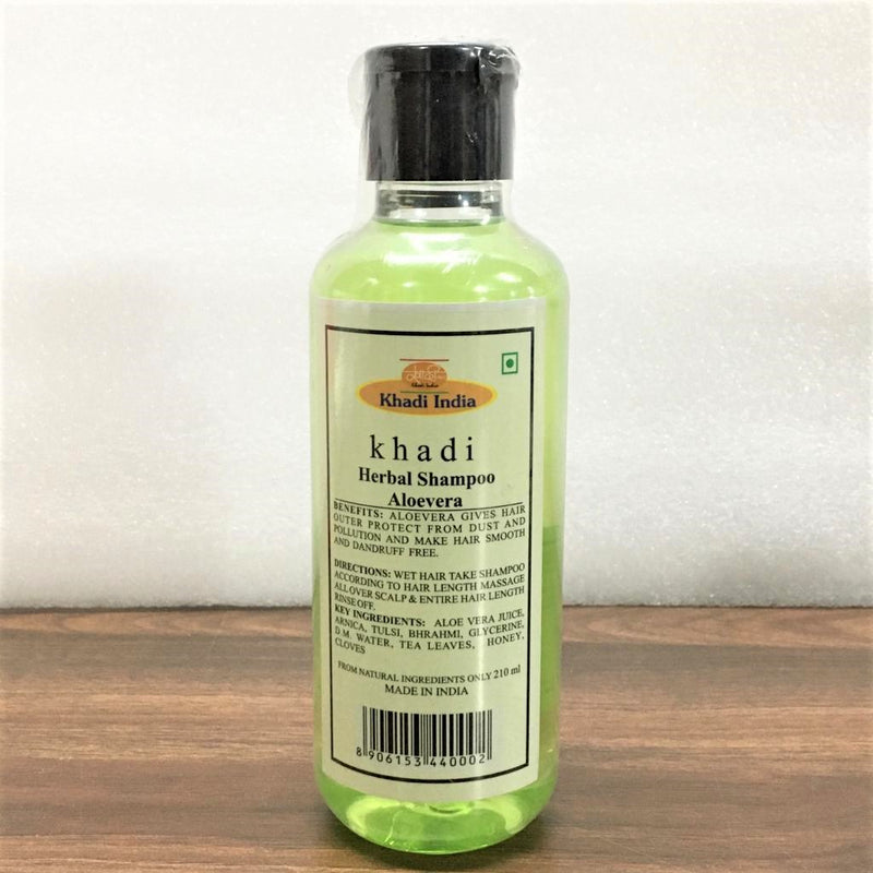 Khadi India Pack of 2 Herbal Aloe Vera Hair Shampoo 210ml