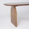 Oval Solid Wood Dining Table With Sturdy Pedestals