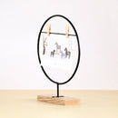 Black Metal Photo Frames With Wooden Clips By APT