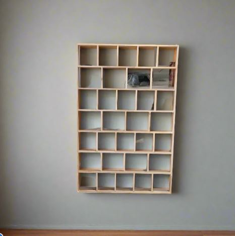 Wooden Cup Display Shelf By Miza