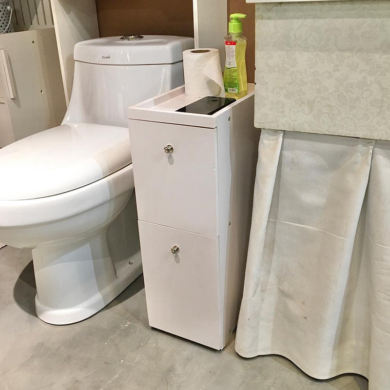 Waterproof PVC Bathroom WC Side Storage Cabinet Racks With Drawer By With Free Soap Dish Miza