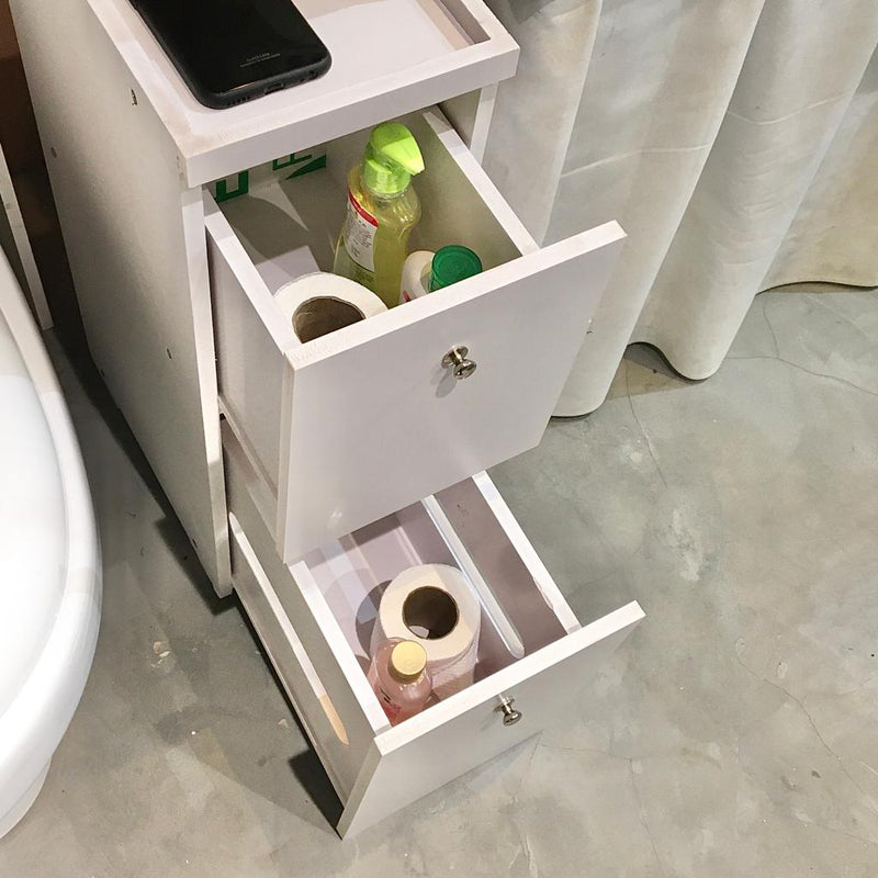 Waterproof PVC Bathroom WC Side Storage Cabinet Racks With Drawer By Miza