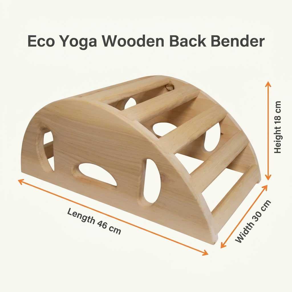 Eco Yoga Wooden Back Bender/Back Stretcher By Miza