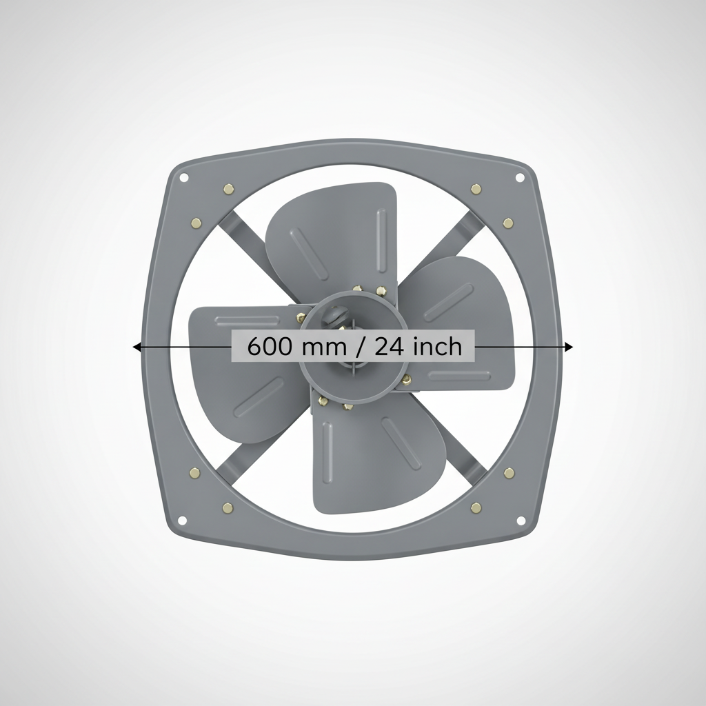 Crompton 600mm (24 Inch) Heavy-Duty Exhaust Fan | 9,400 CMH | IP55 Rated | For Residential & Commercial Use