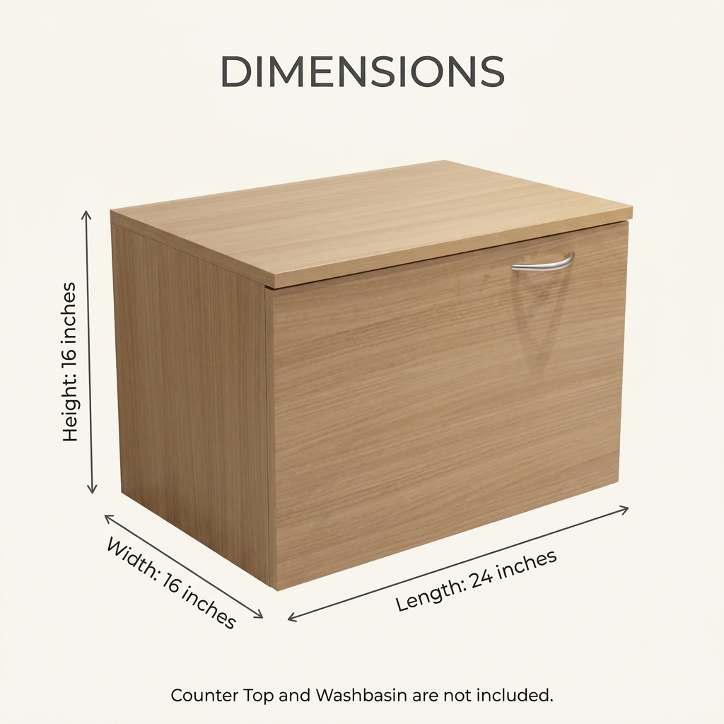 Aesthetic HDHMR Water Resistant Minimal Bathroom Vanity By Miza