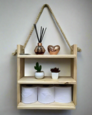 Suspended Shelf With Rope For Home/Office ( With Complementary Coaster ) By Miza.