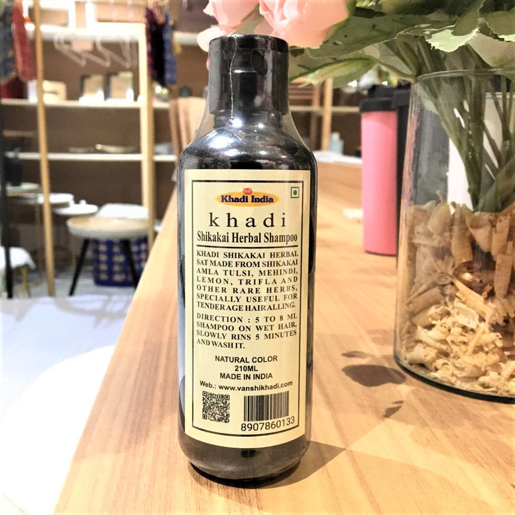 Khadi India Pack Of 2 Shikakai Natural Herbal Shampoo 210ml
