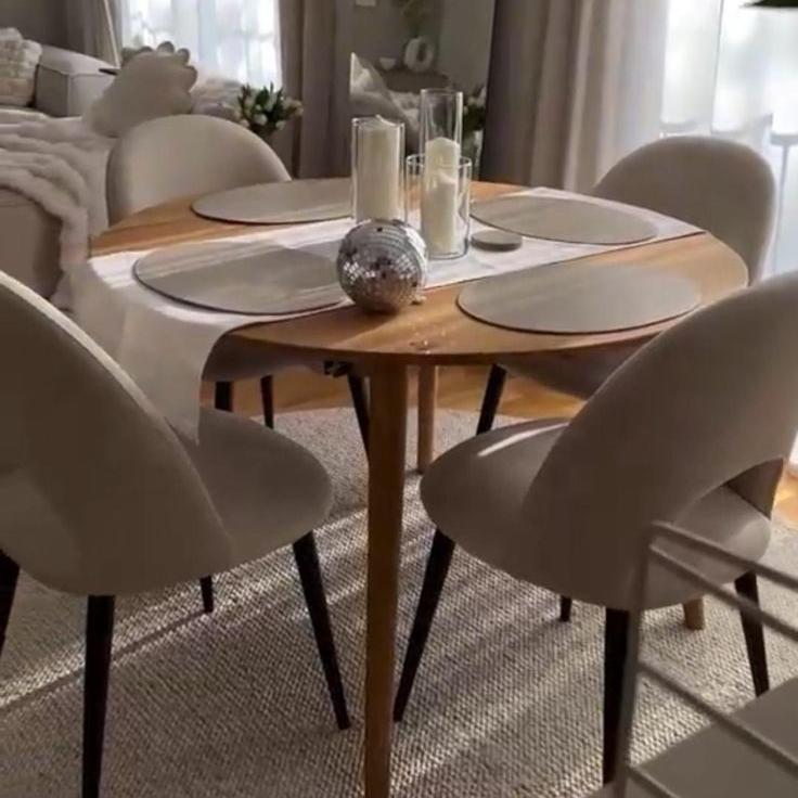 Modern Contemporary Round 4 Seater Dining Set