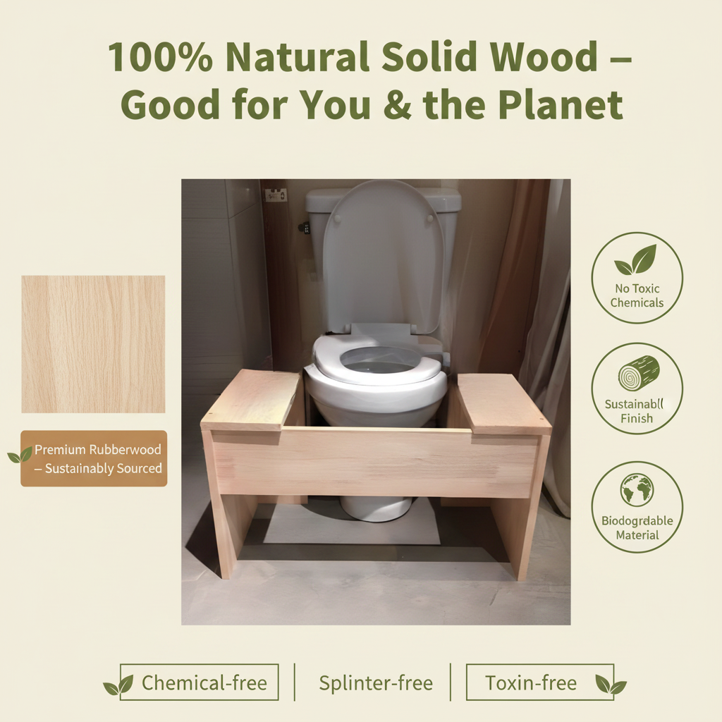 Squatting Wooden Platform/Squat Potty Stool For Toilet By Miza