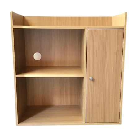 Microwave Storage Cabinet With Panel Door In Natural Wood By Miza