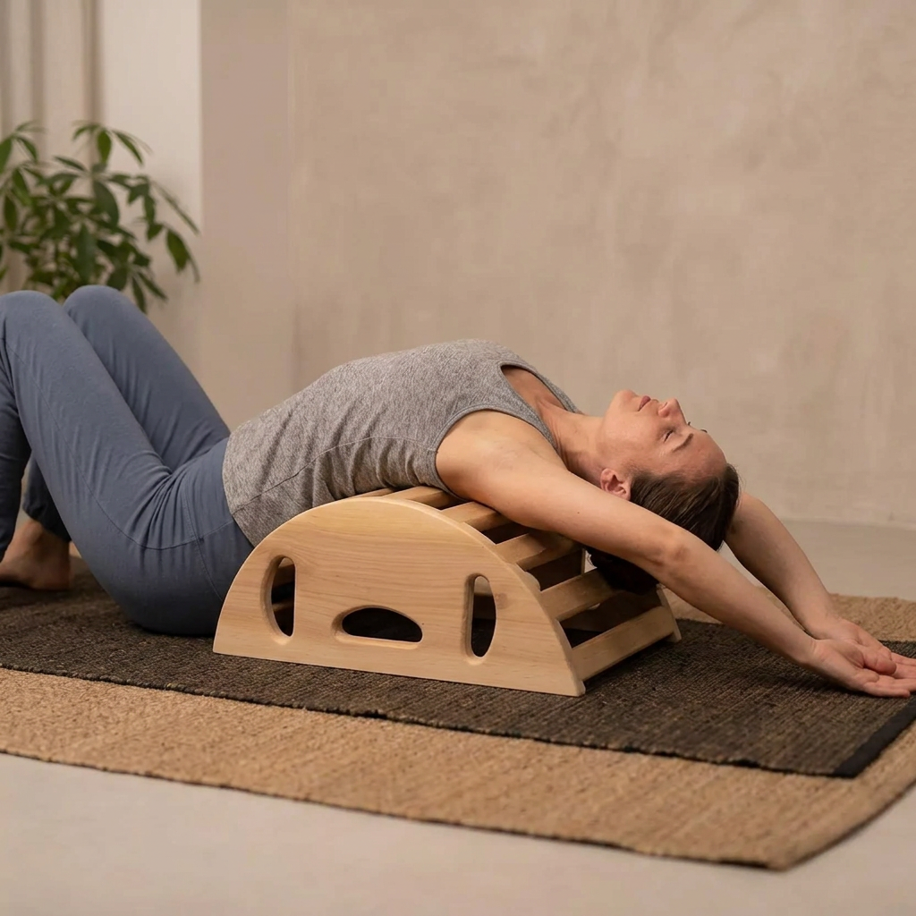 Eco Yoga Wooden Back Bender/Back Stretcher By Miza