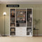 Modern Luxury White Wide Armoire Clothes Cabinet With 3 Drawers & 6 Doors