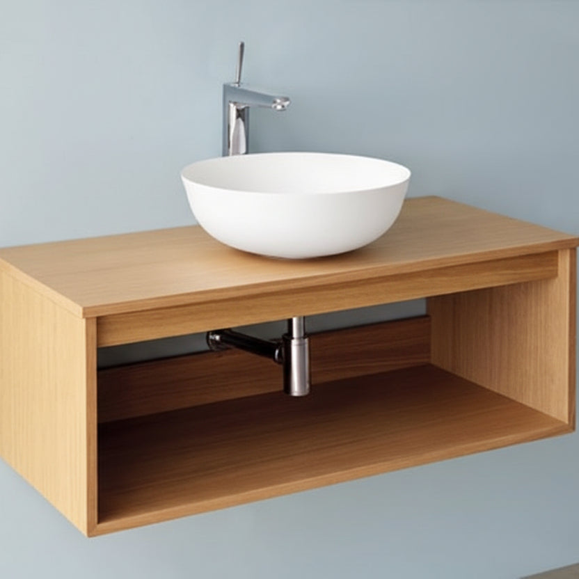 Wood Wall-Mounted Unit For Countertop Washbasin By Miza