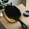 Oblong Cast Iron Sizzler Plate With Wooden Base | MK