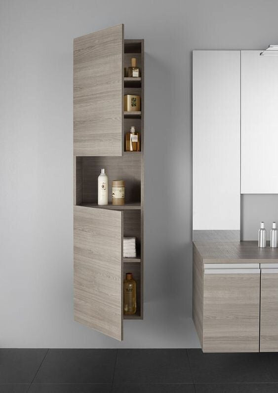 Modern Tall Vertical Bathroom Storage By Miza
