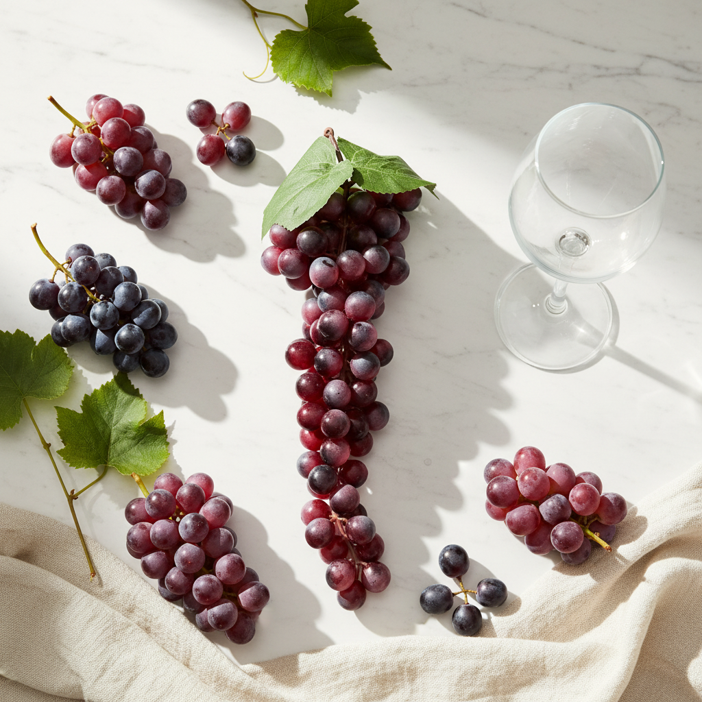 Realistic Artificial Grape Bunch | Lifelike Plastic Decorative Grapes | Home & Party Decor