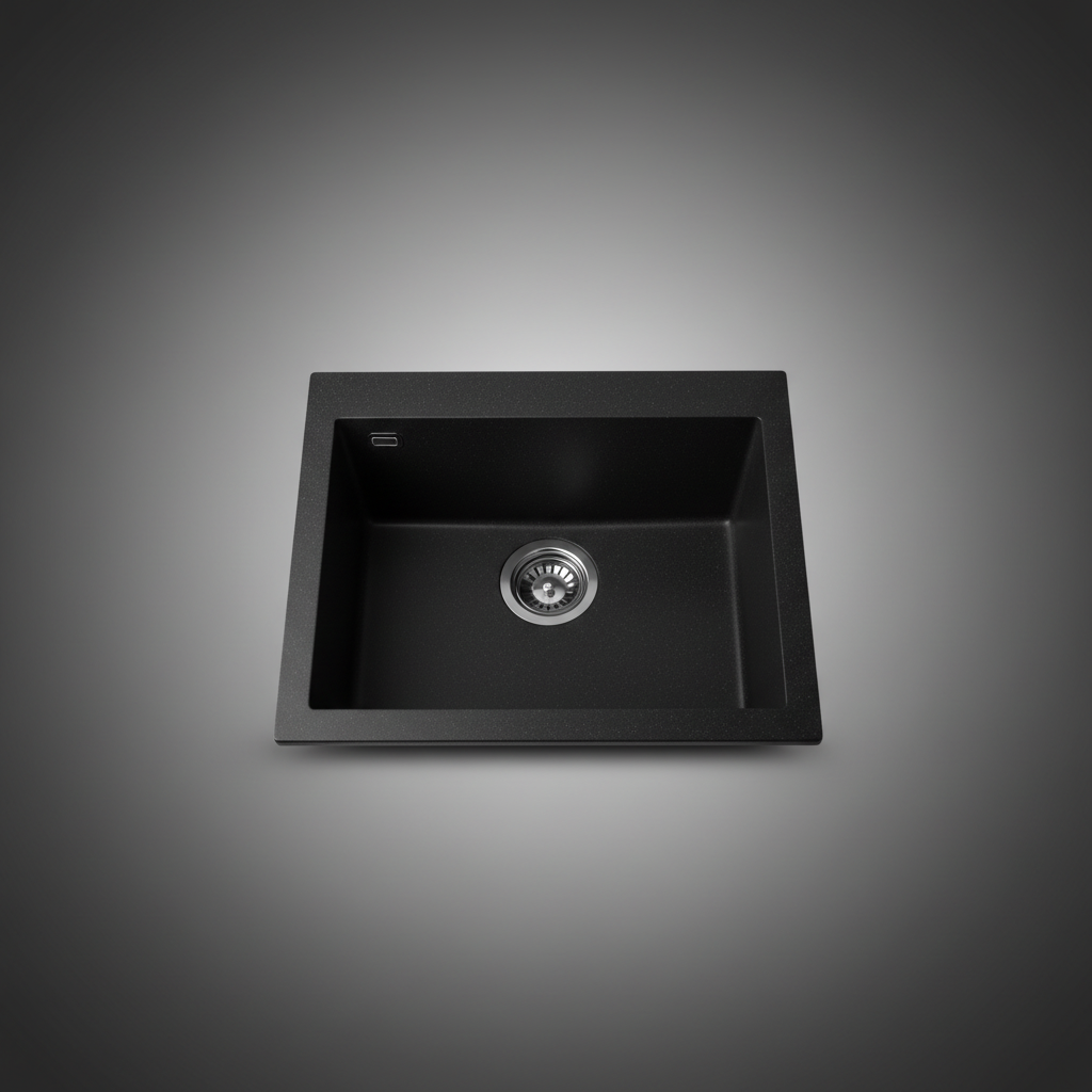 Nirali Treva NG Quartz Kitchen Sink - Black