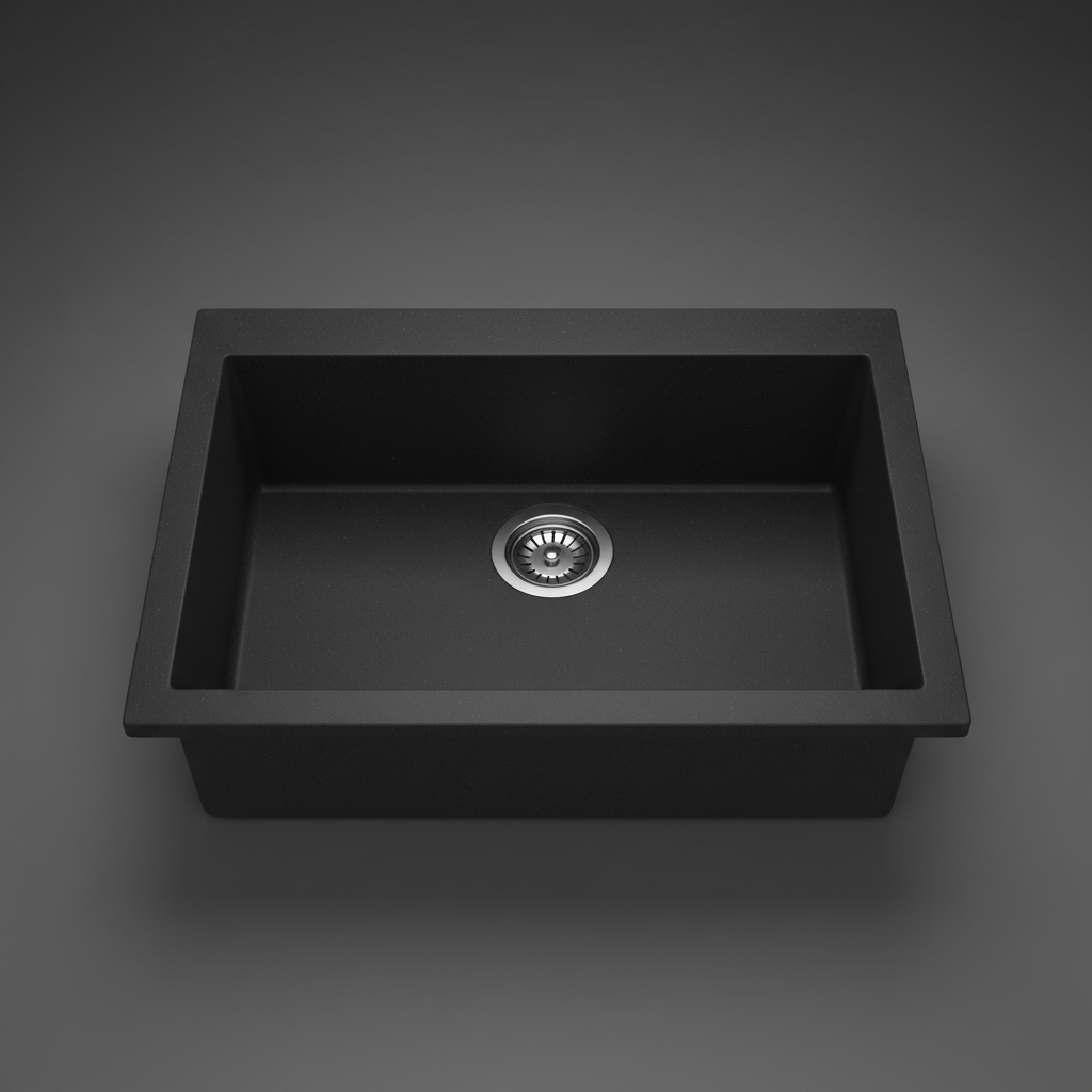Nirali Nuve NG Quartz Kitchen Sink - Black