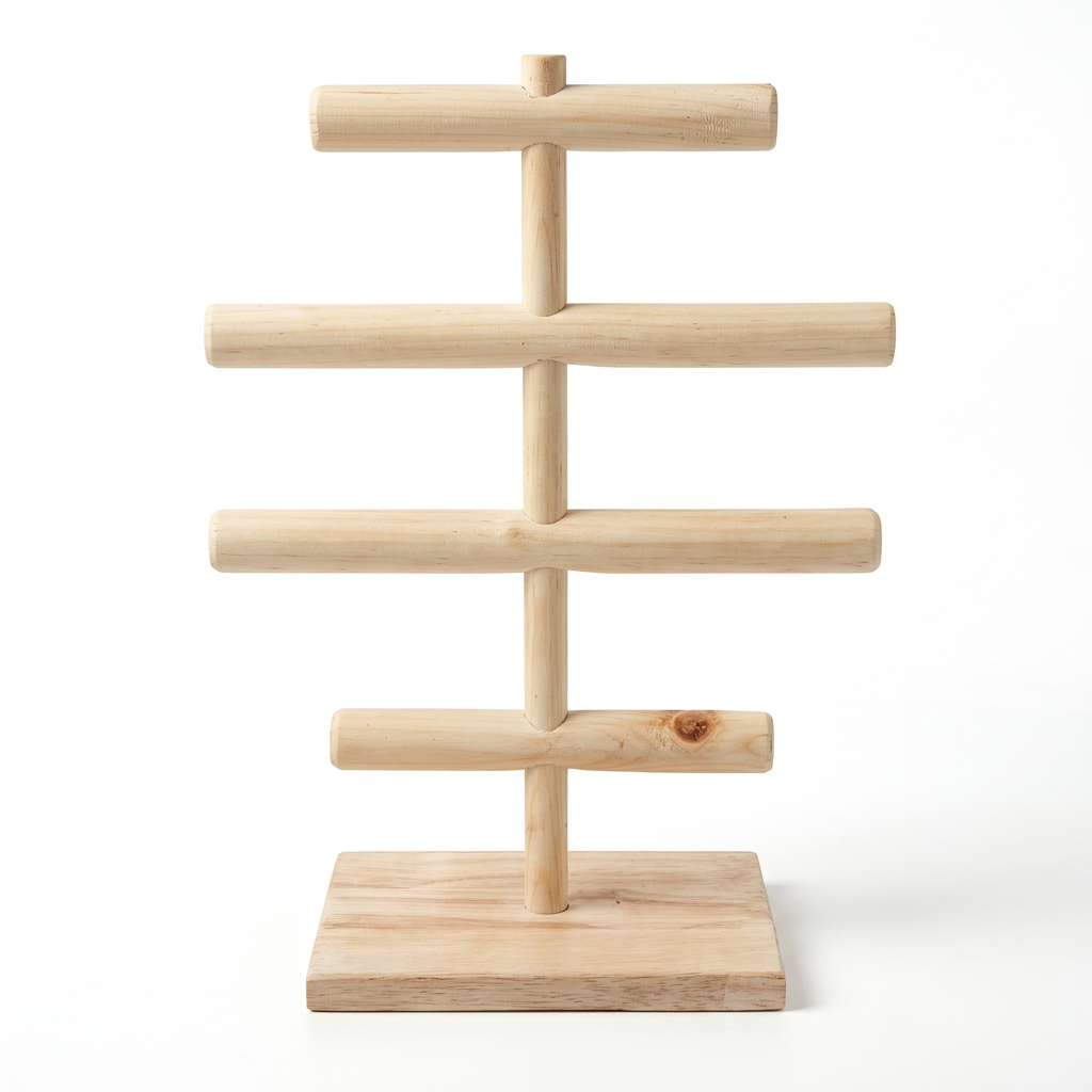 Wooden Handmade Portable Jewellery Stand By Miza