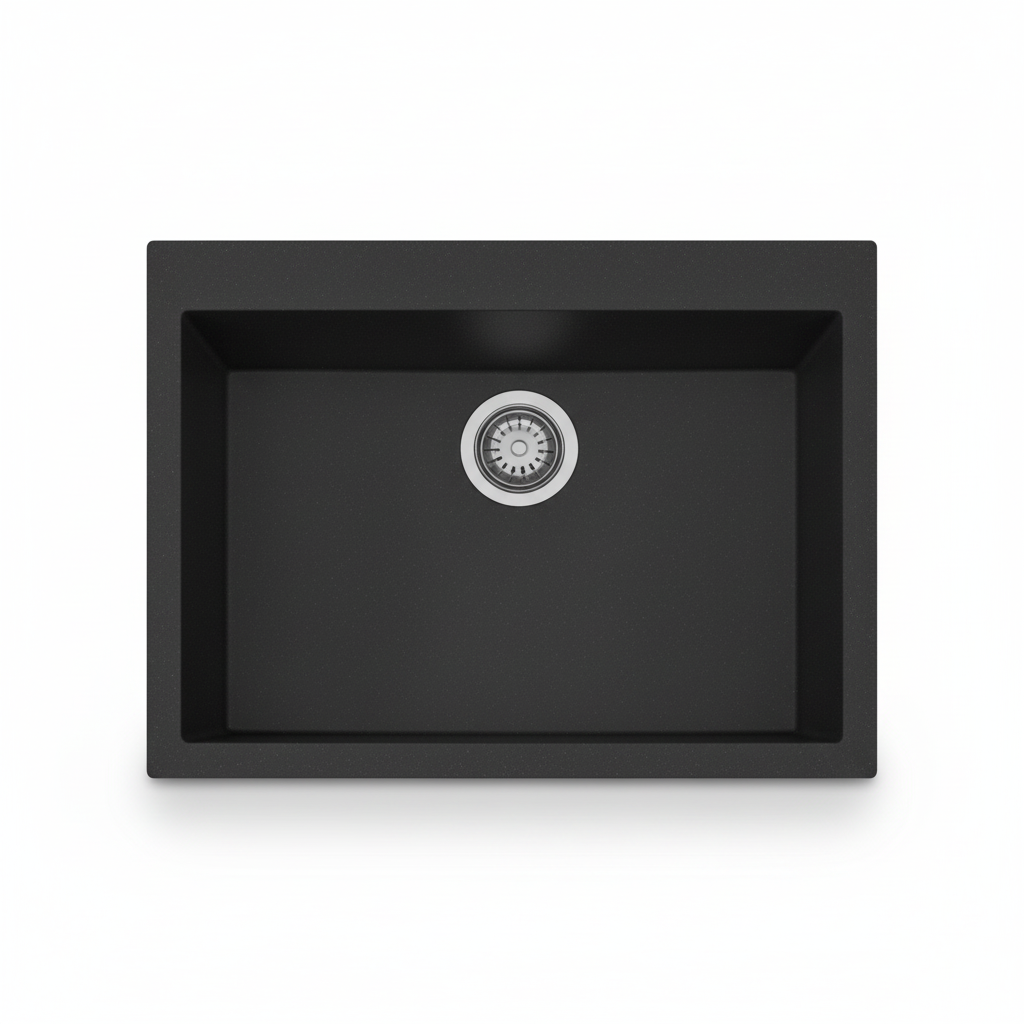 Nirali Nuve NG Quartz Kitchen Sink - Black