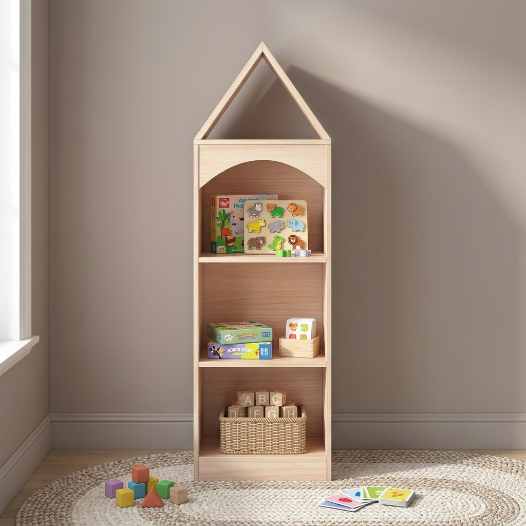 Freestanding Nordic Kids Bookshelf By Miza