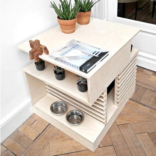 Wooden Dog Crate With End Table By Miza