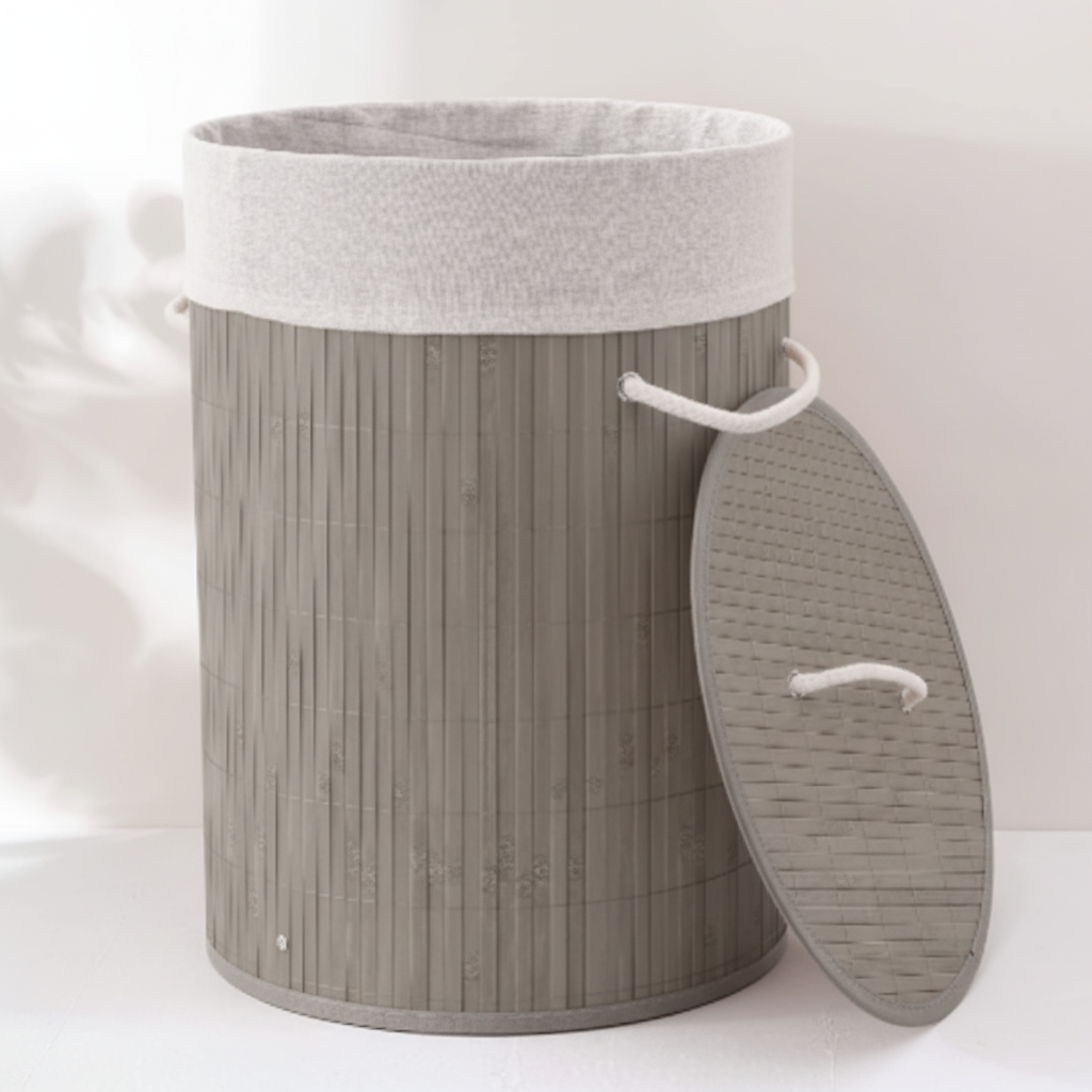 Laundry Bamboo ,Clothes Storage Basket ,Free Standing Dirty Clothes Hamper Bin-Random Color-1PC-BY APT