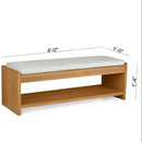 Cassie 56" Bench And Shoe Rack For Hallways, Entryways By Miza