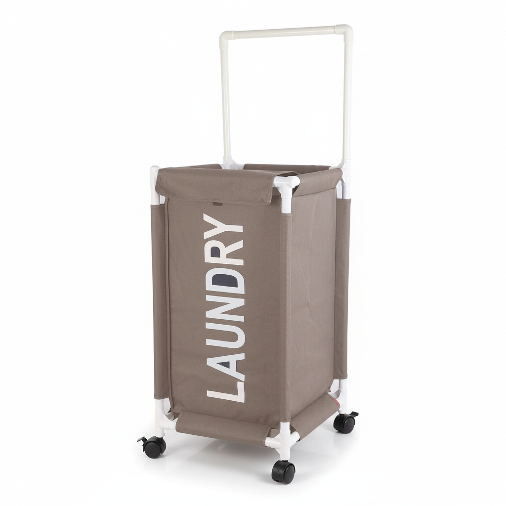 Foldable Laundry Hamper Basket With Handle & Wheels | Oxford Cloth | 2 Sizes | By APT