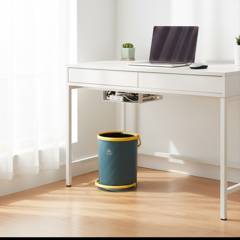 8L Pedal Waste Bin | Quilted Art Leather, Soft-Close Lid | Bathroom & Bedroom Dustbin By APT