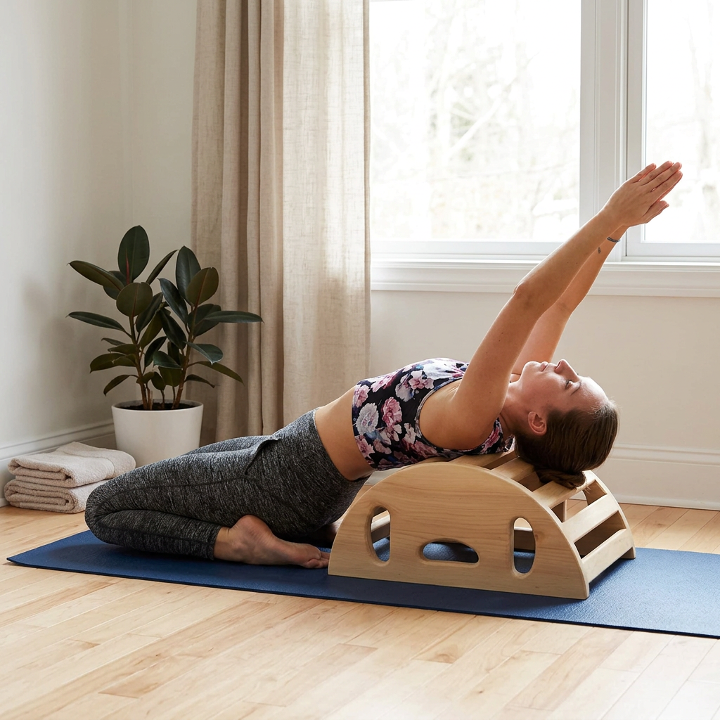 Eco Yoga Wooden Back Bender/Back Stretcher By Miza