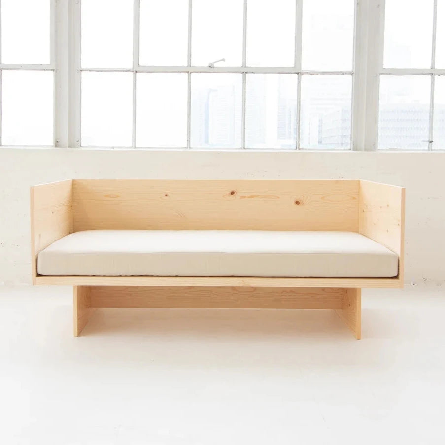 Contemporary Wooden Daybed/ Lounge Sofa Bench Style By Miza