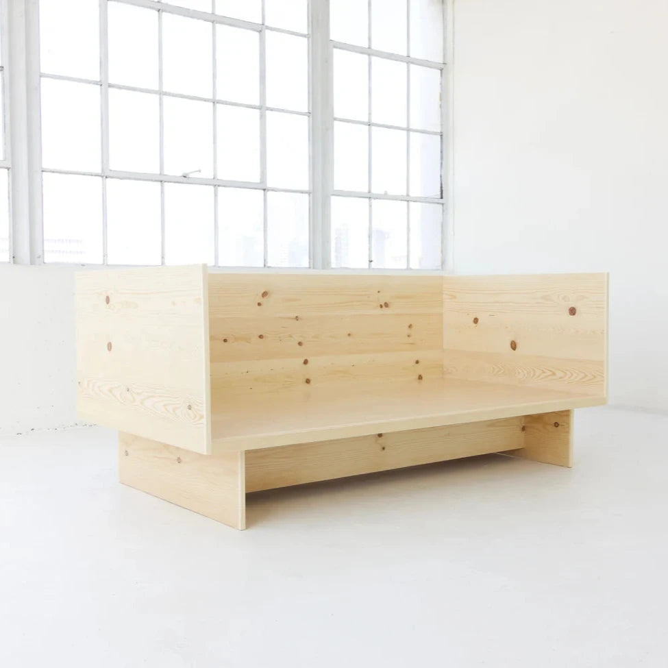 Contemporary Wooden Daybed/ Lounge Sofa Bench Style By Miza