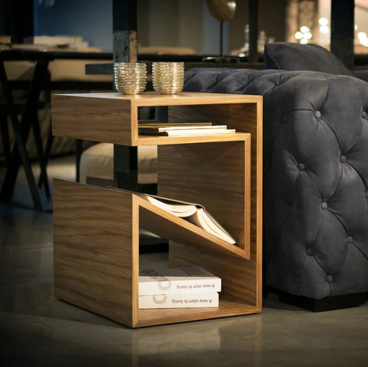 Afrormosia Sofa Side Table For Living Room By Miza