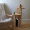 Solid Wood Two Tier Side Table / Modern Inspired Round C Side Table By Miza