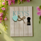 Rustic Keyhole Design Key Holder With 6 Hooks Wall Mounted-1 PC-BY APT