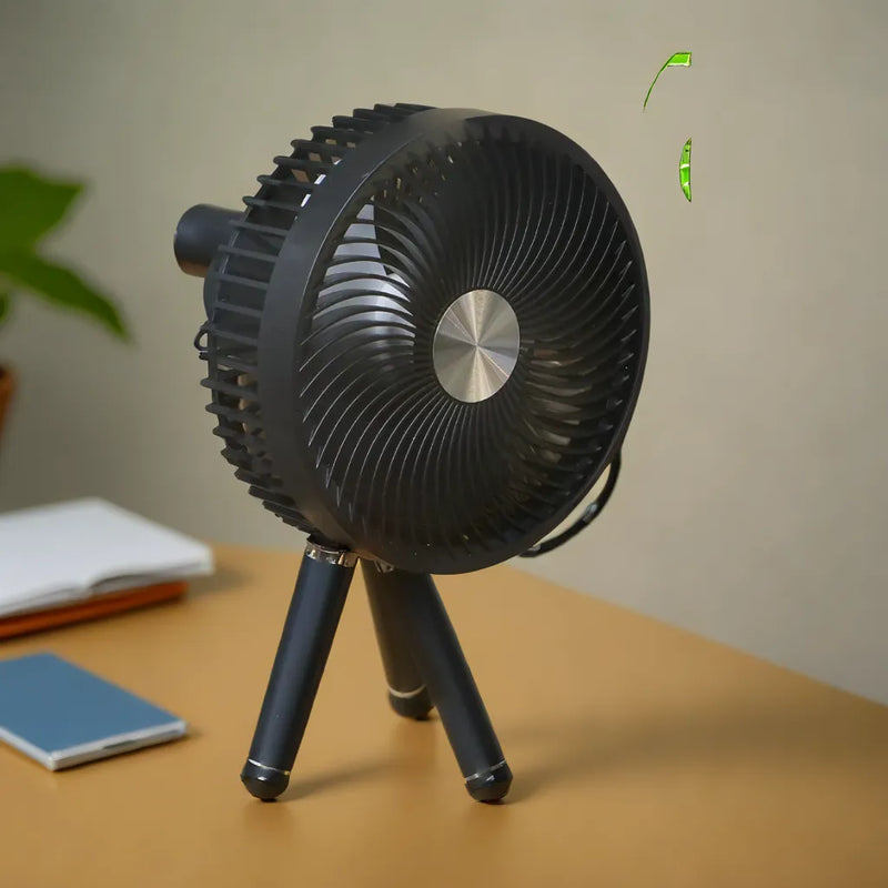 360°Rotate USB Rechargeable Personal Desk Fan, 3 Adjustable Wind Speed By APT