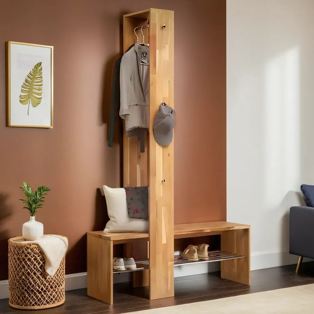 Modern Wardrobe Type Cloth Storage/Hanging With Bench By Miza