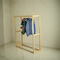 Rectangular Straight Line Wooden Coat Stand With Top Steel Rod By Miza