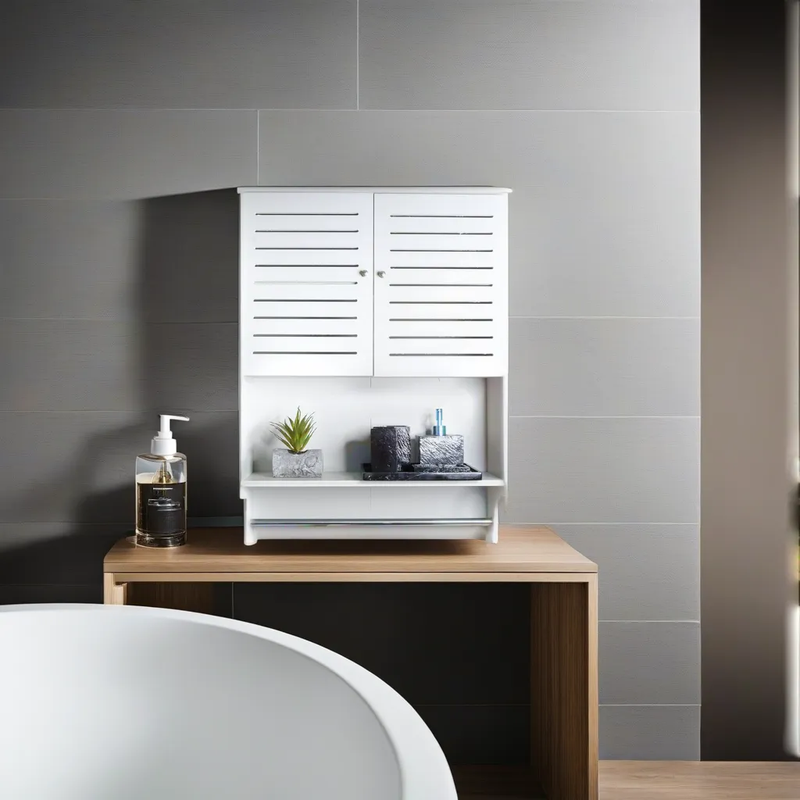 PVC High Quality Bathroom & Kitchen Wall Hung Storage With Free Soap Dish By Miza
