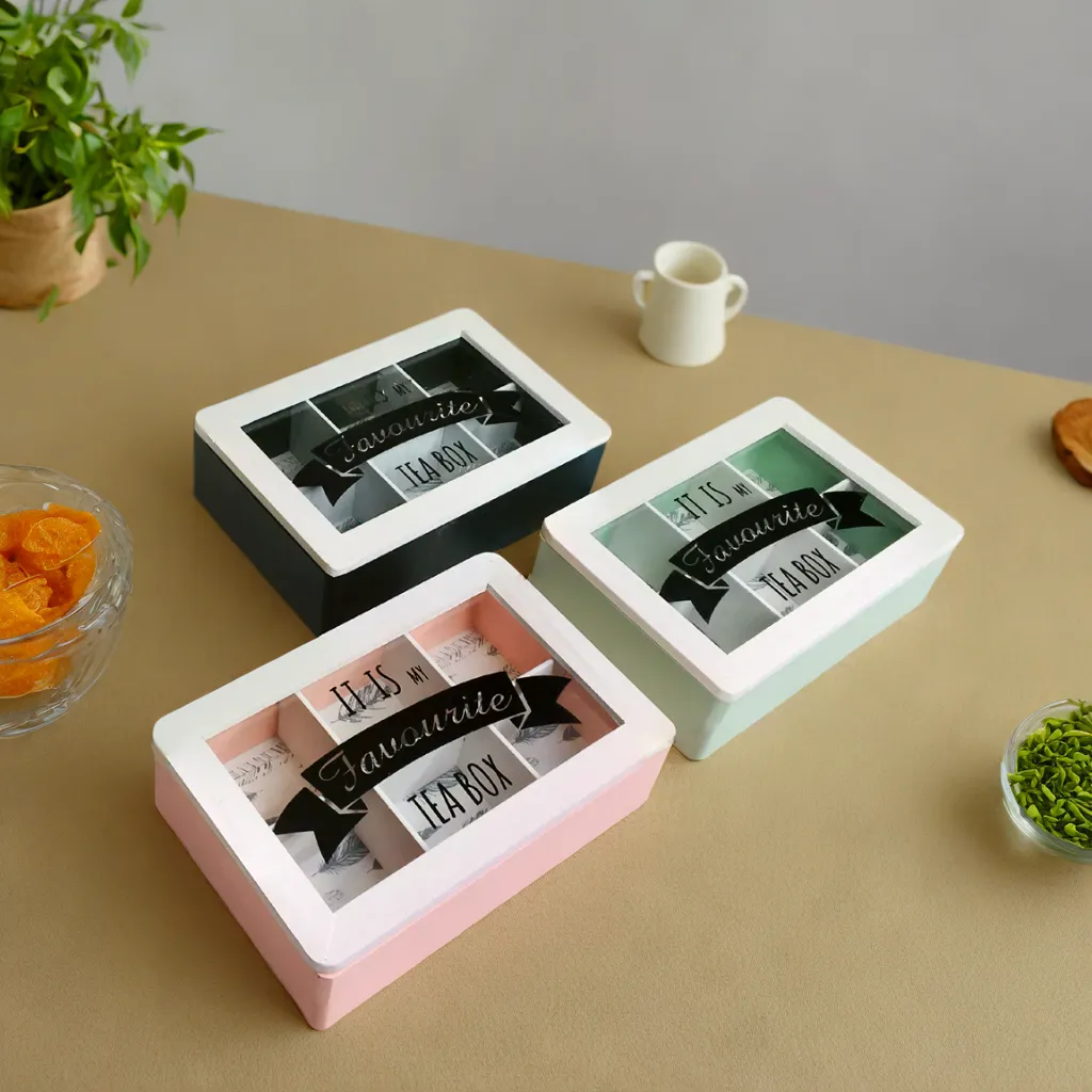 Wooden Storage Tea Box Multipurpose Box By APT