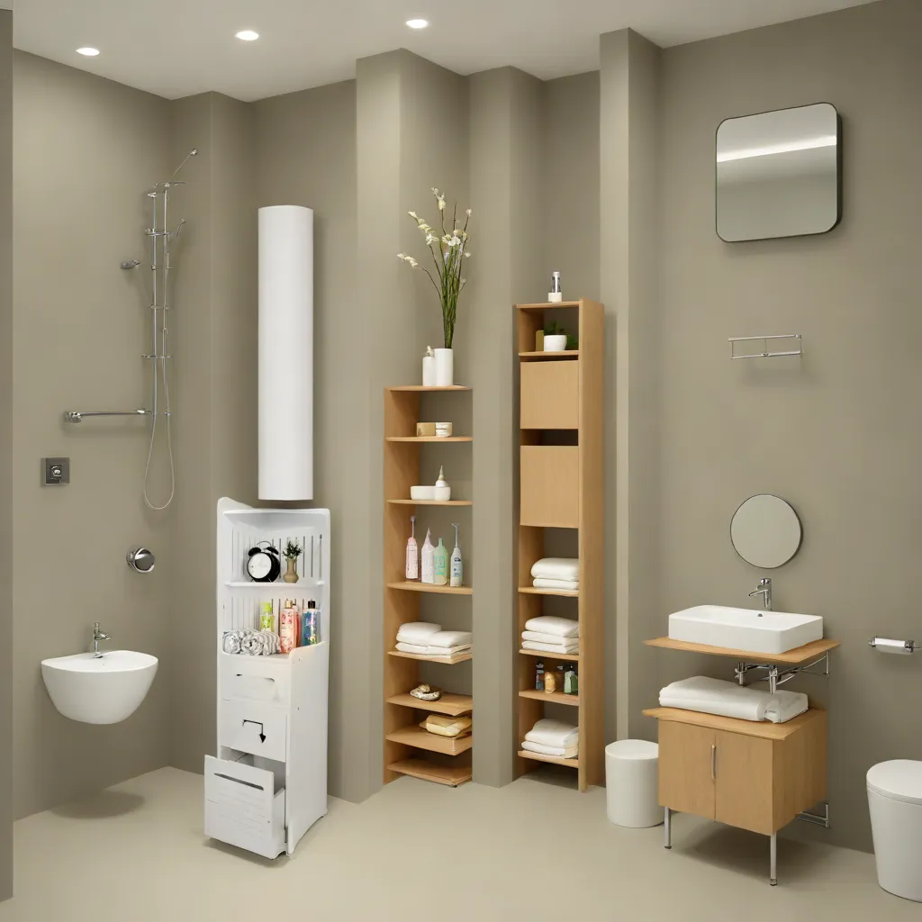 Bathroom PVC Side Corner Cabinet Furniture slide Out Drawers For Bathroom By Miza