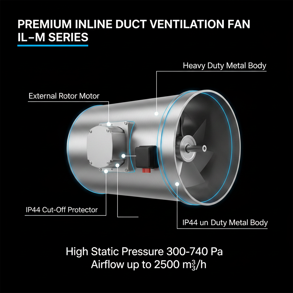 WAD IL-M Series High Load Ventilation Fan with External Rotor Motor By Wadbros