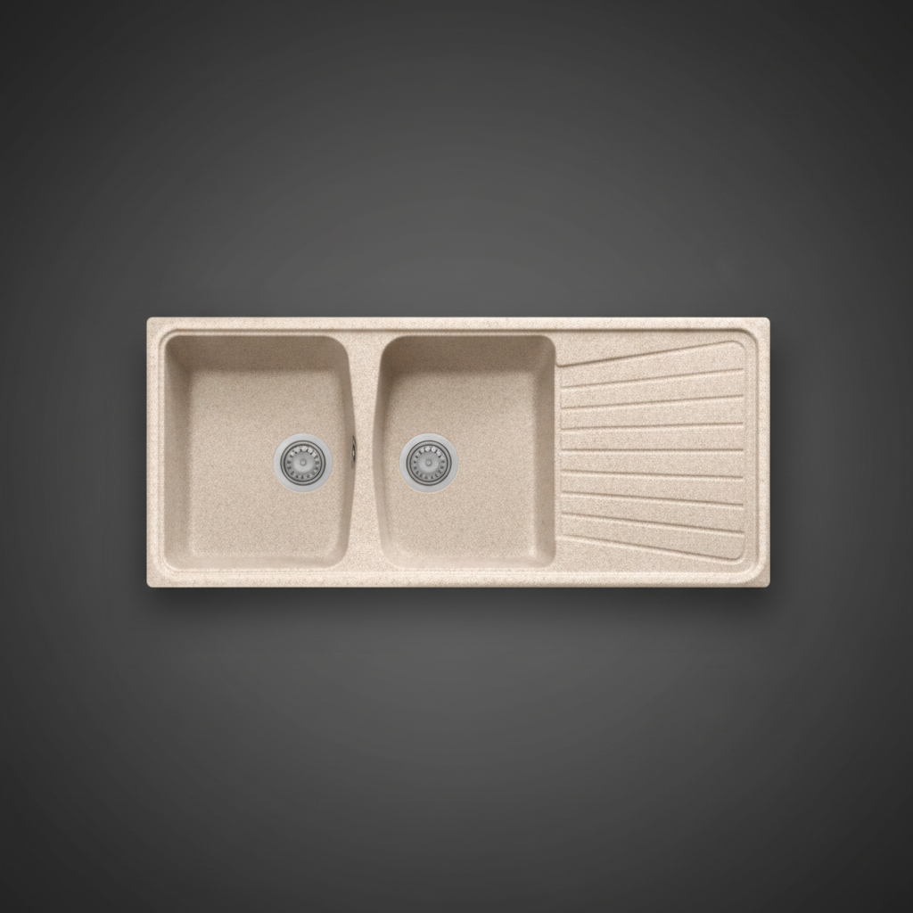 Nirali Kappa LV-2 Kitchen Sink in Quartz