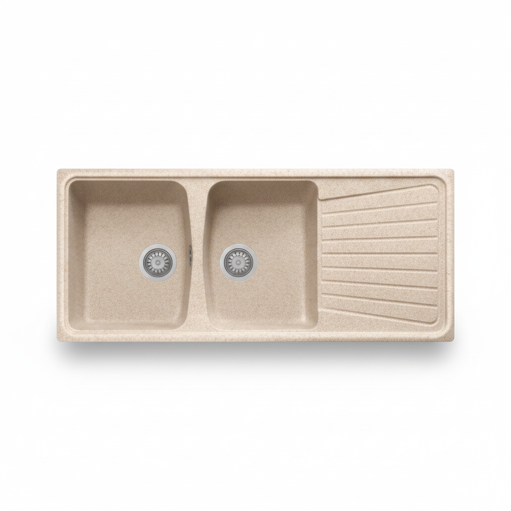 Nirali Kappa LV-2 Kitchen Sink in Quartz