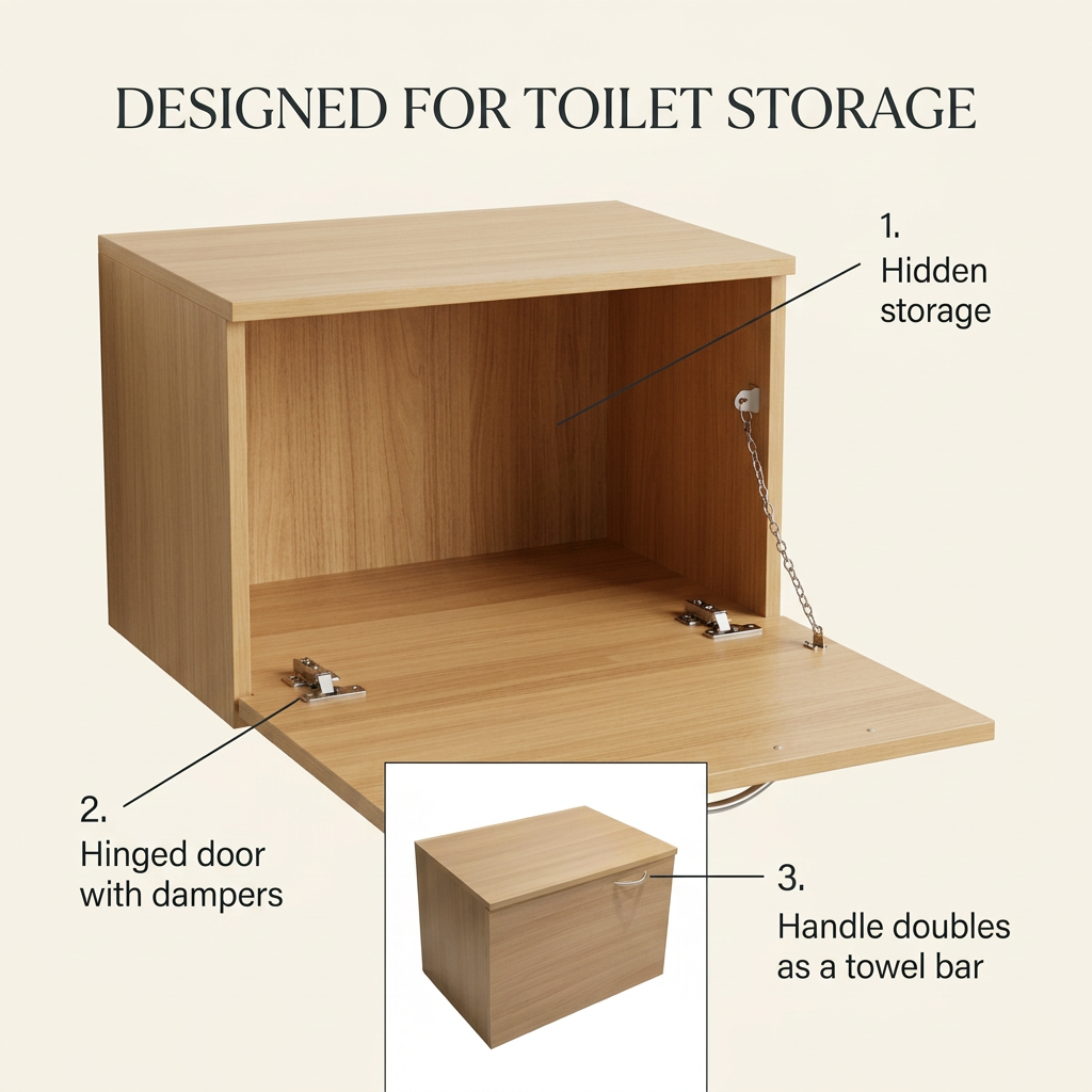 Aesthetic HDHMR Water Resistant Minimal Bathroom Vanity By Miza