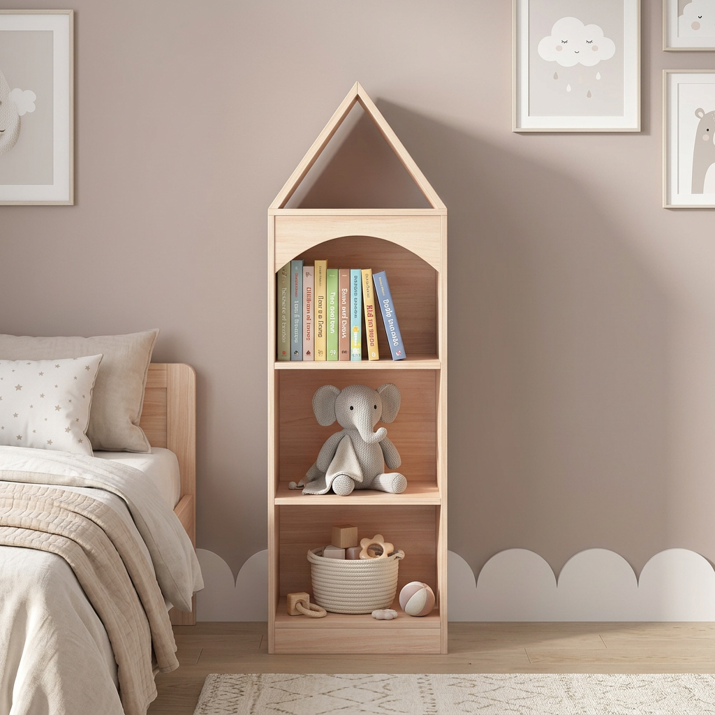 Freestanding Nordic Kids Bookshelf By Miza