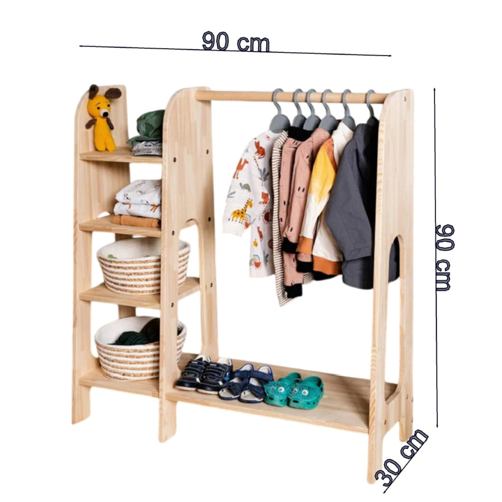 Montessori Children's Wardrobe & Coat Rack By Miza